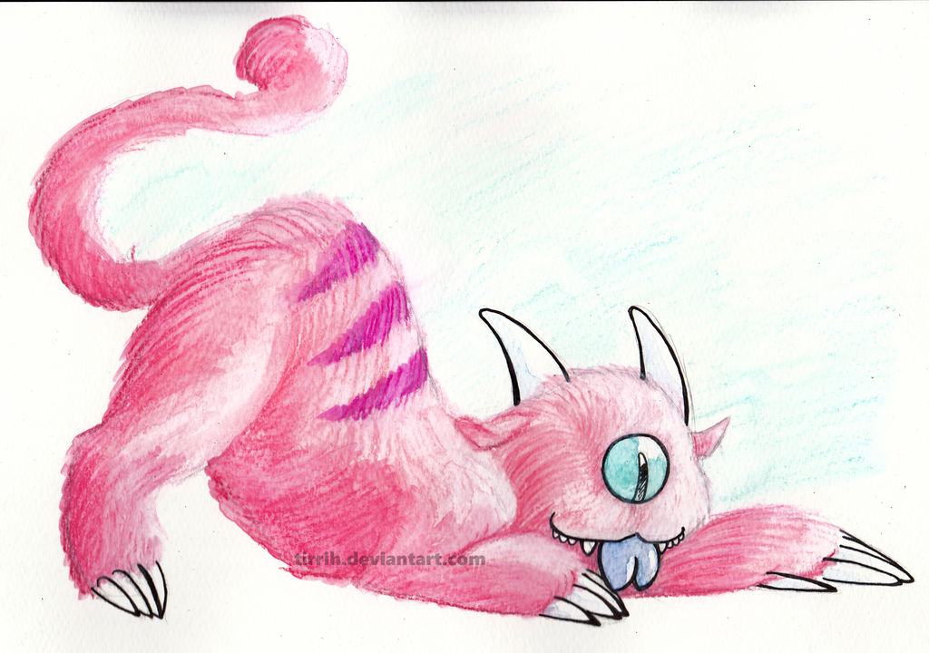 Fluff monster by Tirrih on DeviantArt