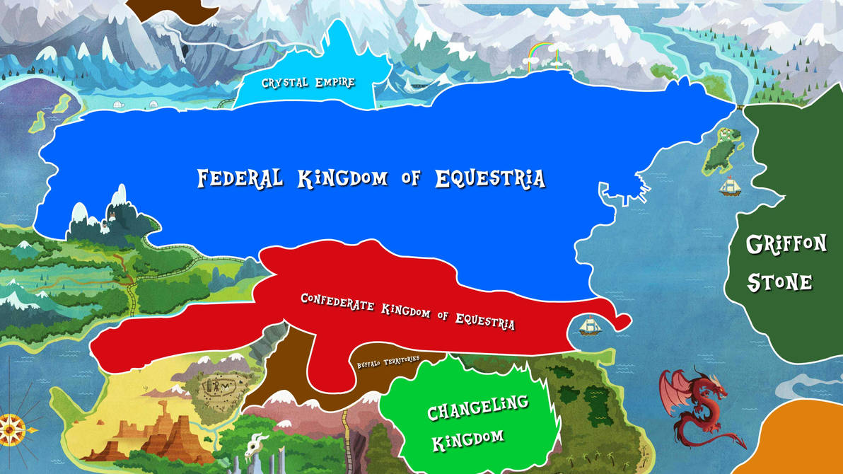 Oversimplifide Map Oversimplified Map of the Equestrian Civil War by GoldenHeart4 on ...