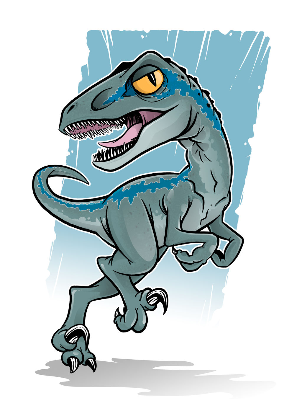 Chibi Blue Raptor by Miguelhan on DeviantArt