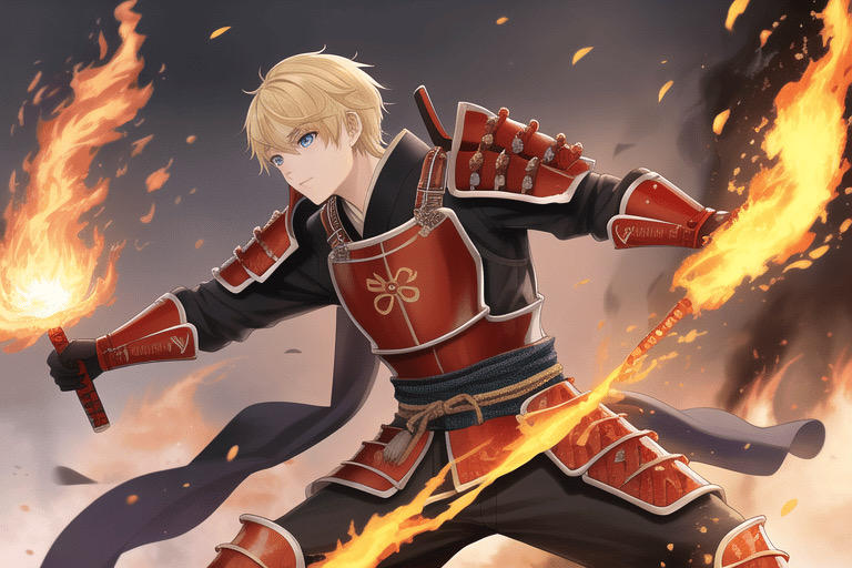 Fire Samurai (A.I Art) by BraedimusSupreme95 on DeviantArt