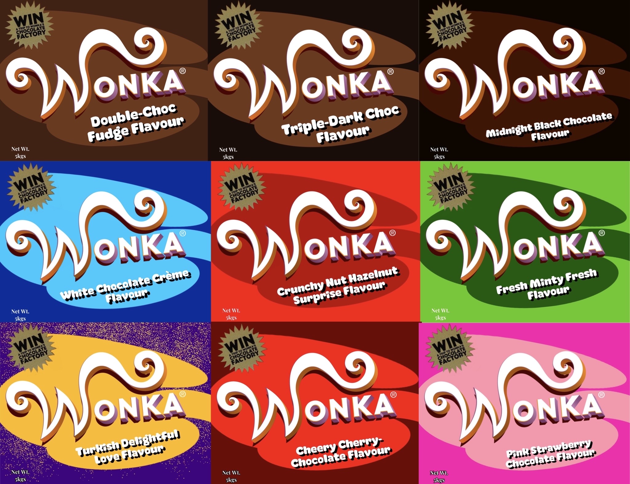 Wall of Wonka Bar Wrappers (Custom) by BraedimusSupreme95 on DeviantArt