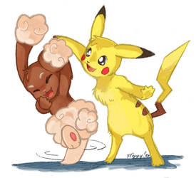 Pikachu and Buneary