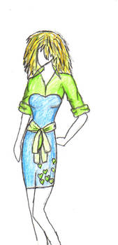 green and blue dress-shirt