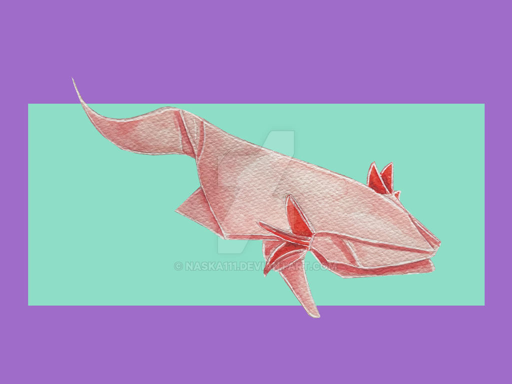 Axolotl Origami By Naska111 On DeviantArt axolotl-origami-by-naska111-on-deviantart