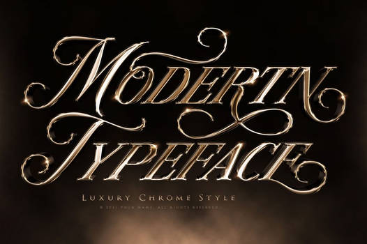 Luxury Chrome Text and Logo Style [PSD]