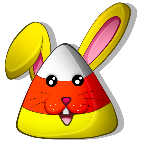 Halloween Bunny Candy Corn ICON