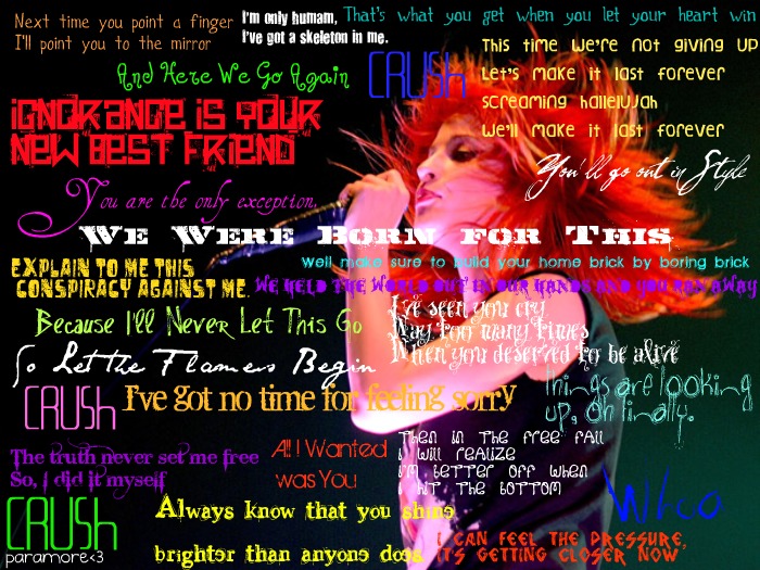 Paramore lyrics, Drawing portfolio