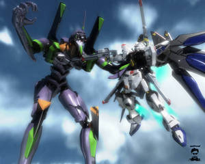 Eva Unit 01 vs Gundam SF