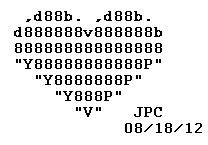 ASCII heart by jdude104 on DeviantArt