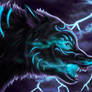 wolf by lightning