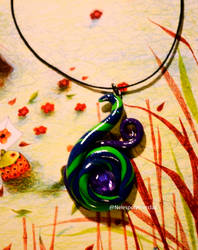 fantasy swirl pendant polymer clay