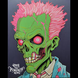 Zombie Punk Acrylic Painting