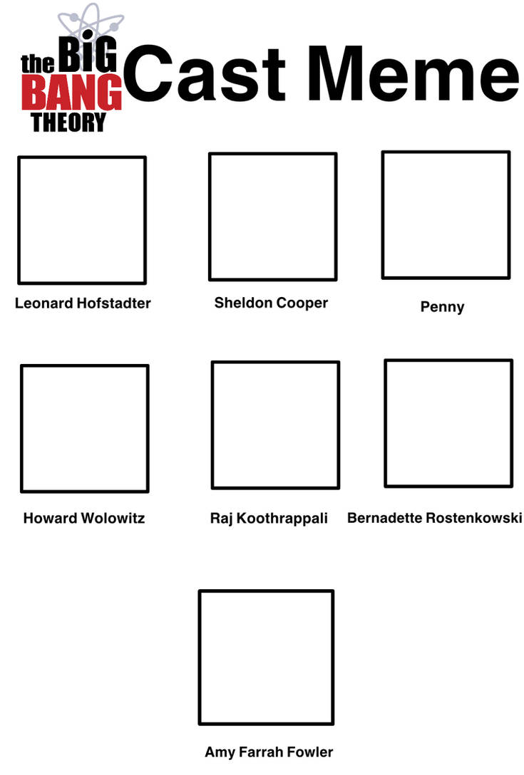 The Big Bang Theory Cast Meme Template by LittenRulez on DeviantArt