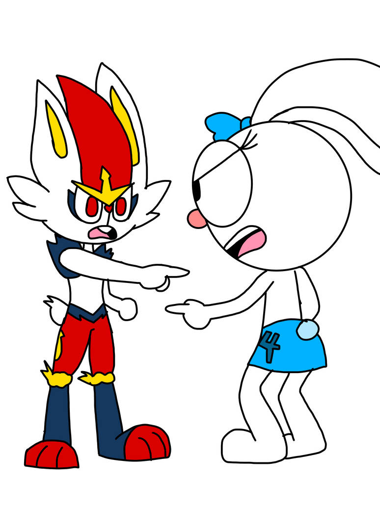 Cartoonia Rachel Rabbit Cinderace and Rachel Rabbit pointing by LittenRulez on DeviantArt