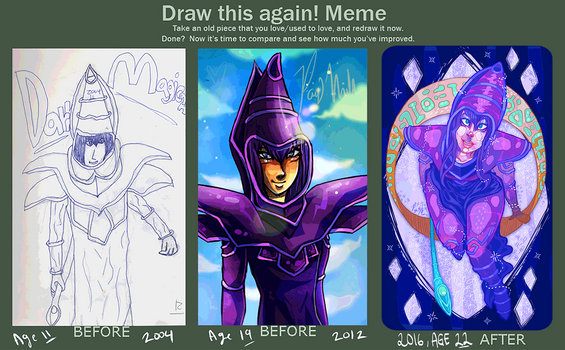 Draw This Again: Dark Magician 2004-2012-2016