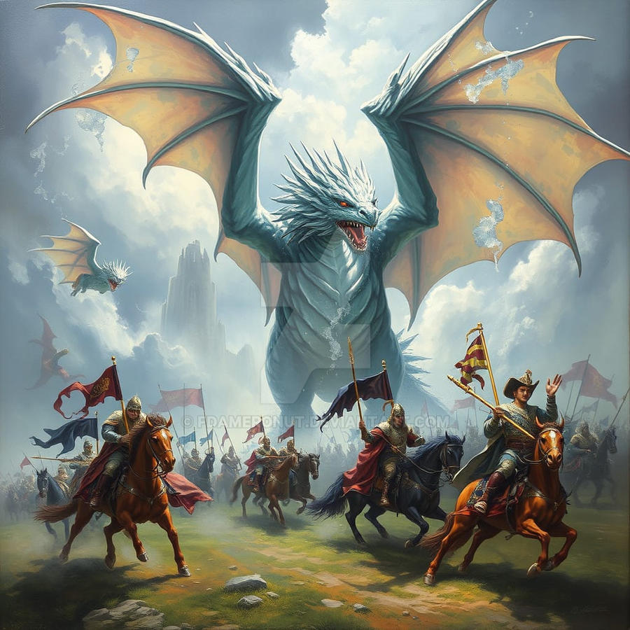 Crystal Dragon Attacking Army by fdameronut on DeviantArt