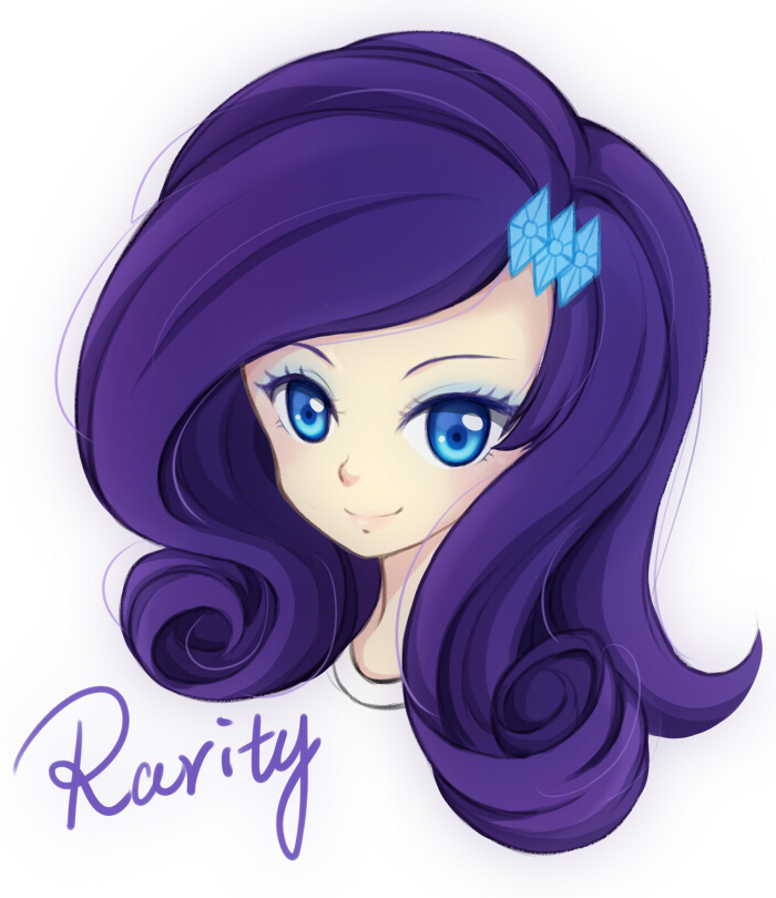 Portrait : Humanized Rarity by Lyra-Kotto on DeviantArt
