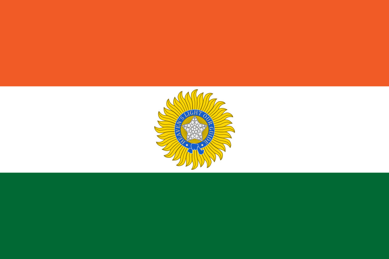 Hindu Raj Flag Indian flag with Raj era emblem Star of India by familyfather on DeviantArt