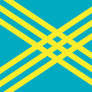 Kazakh saltire: a Kazakhstan flag redesign