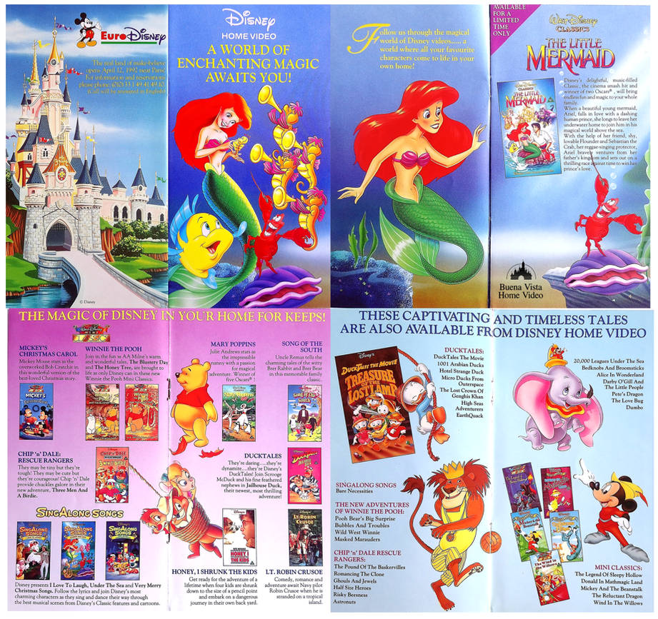 Disney UK VHS Catalogue (Late 1991) Page. 1 by gikesmanners1995 on