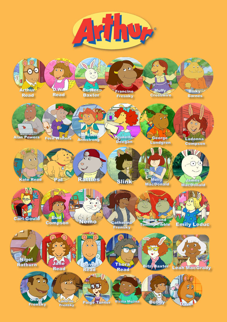 Arthur Cast of Characters by gikesmanners1995 on DeviantArt