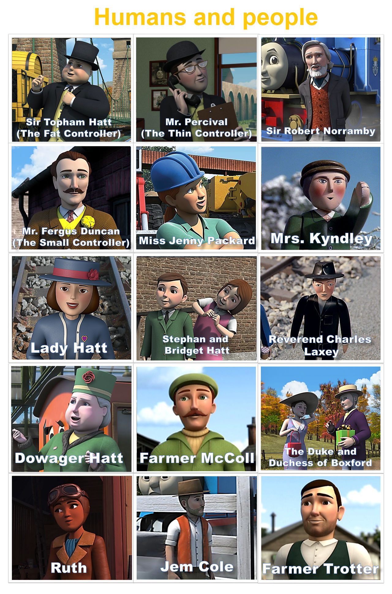 Humans and People of Thomas and Friends by gikesmanners1995 on DeviantArt
