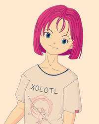 Pinky Xolotl T-shirt stamp