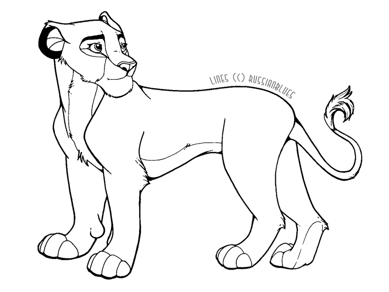 Free to Use Lioness Lines by RussianBlues on DeviantArt