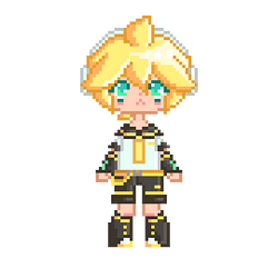 Animated Pixel Len Icon! (F2U) by Momo-The-Unknown