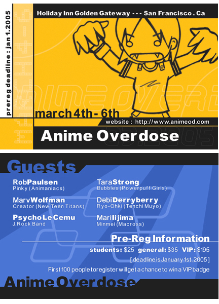 anime overdose flyer