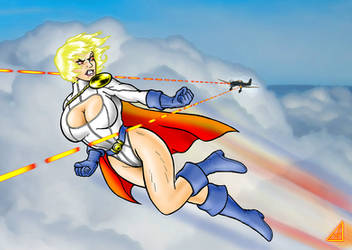 Power Girl Dogfight!