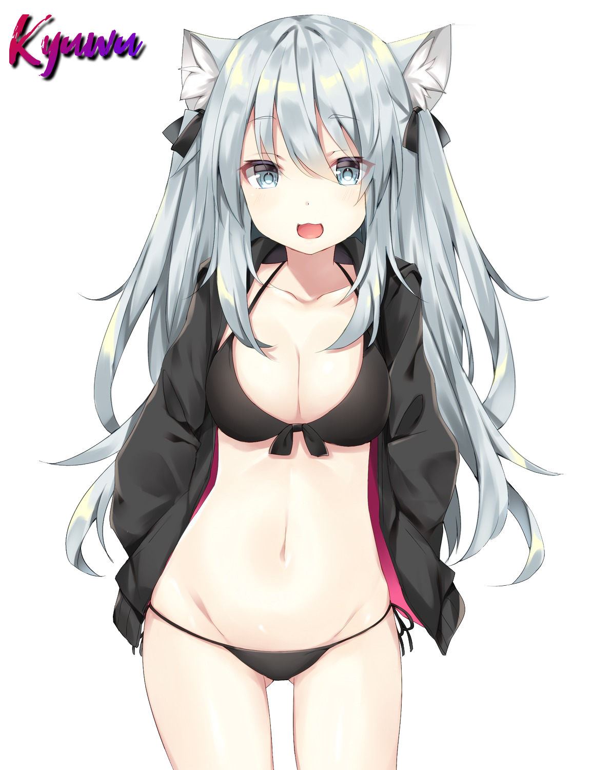 White Hair Girl (Original) Render 077 by Yamyumchann on DeviantArt