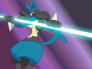 Lucario, Aura Sphere by ishmam on deviantART