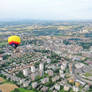 Hot air balloon above Fribourg