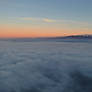 Moon over the fog