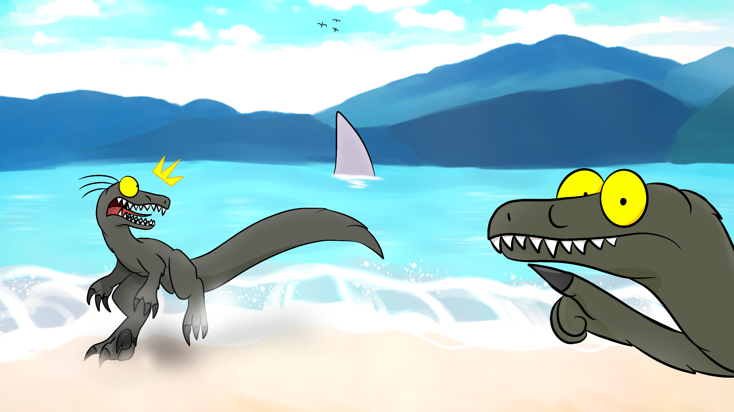 LOOK A MEGALODON! by glitchy1029 on DeviantArt