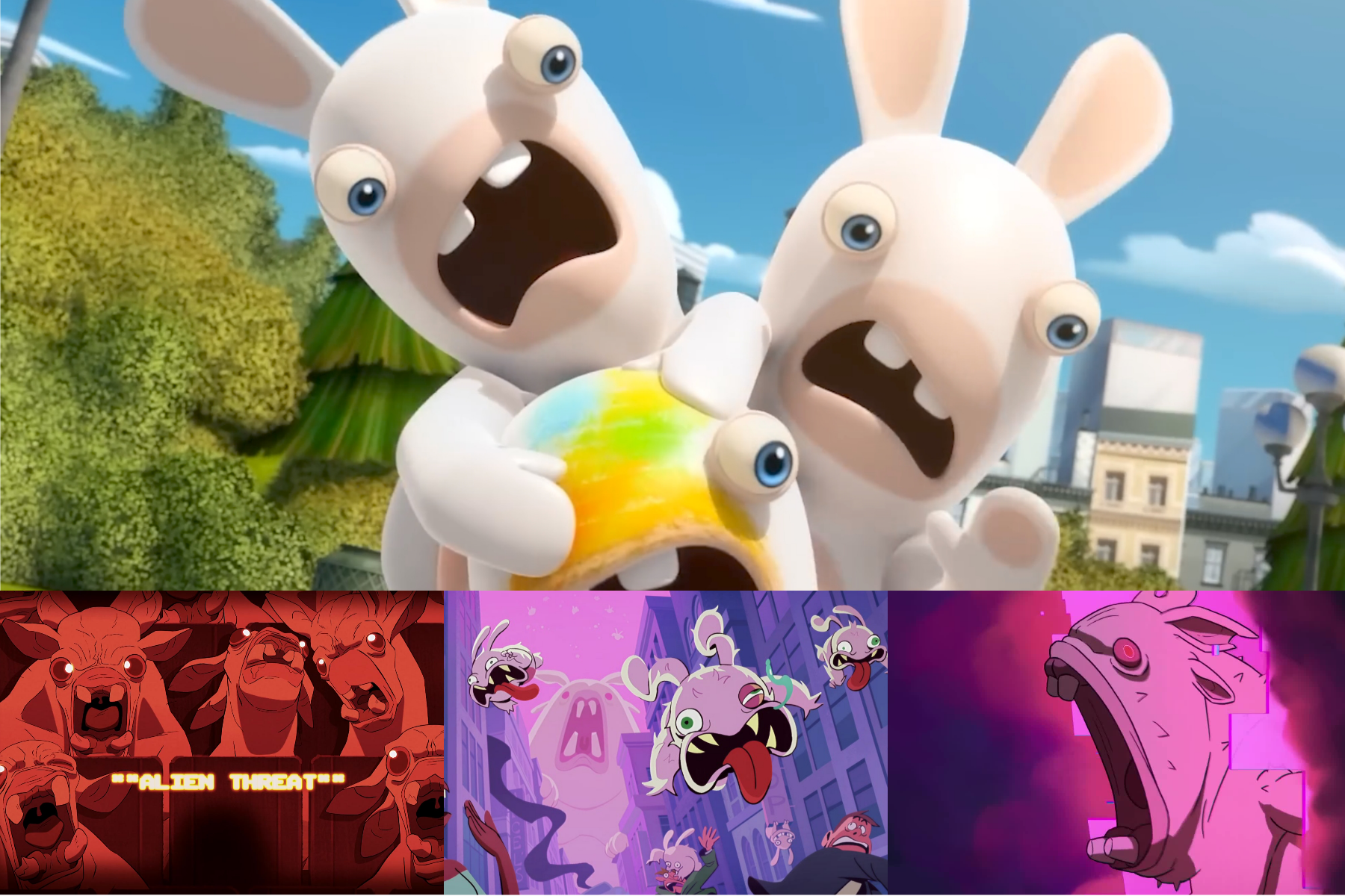 All Rabbids Rabbids reacts to their own monstrous designs by glitchy1029 on DeviantArt