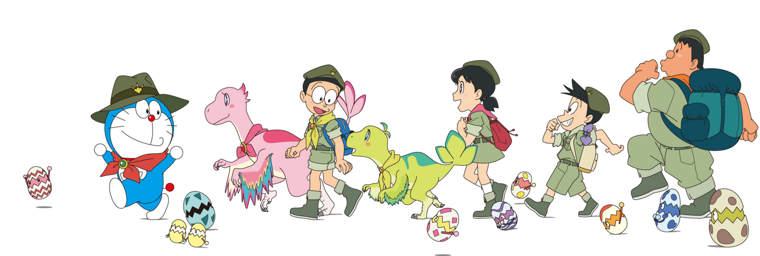 Doreamon Walk Doraemon dinosaur and friends Walking render by glitchy1029 on DeviantArt