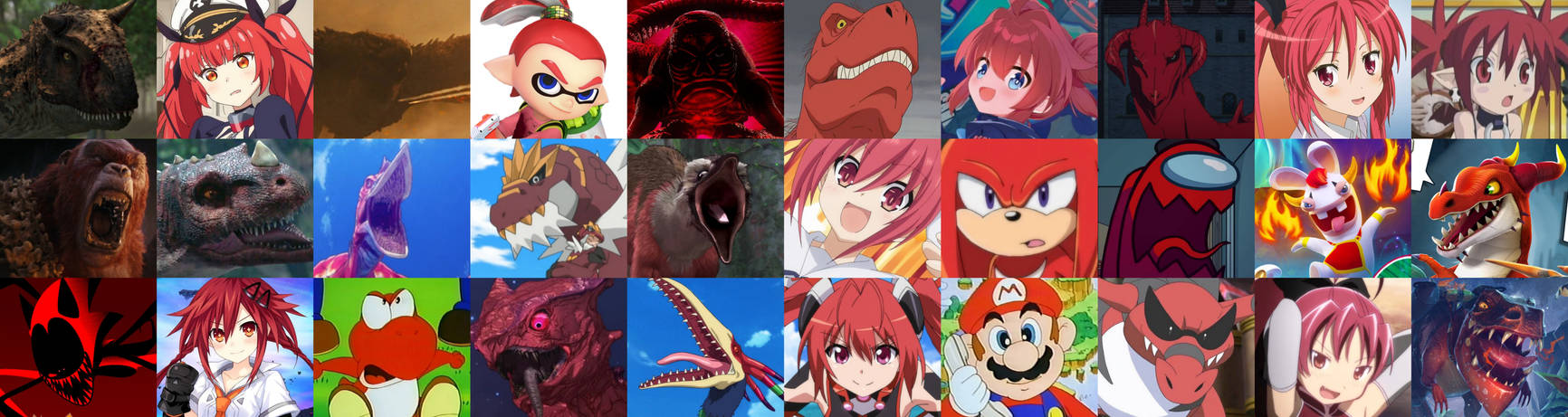 Some red characters by glitchy1029 on DeviantArt
