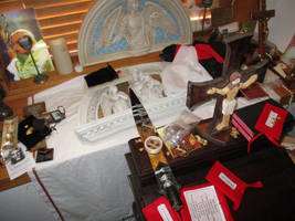 Home Chapel with many relics.