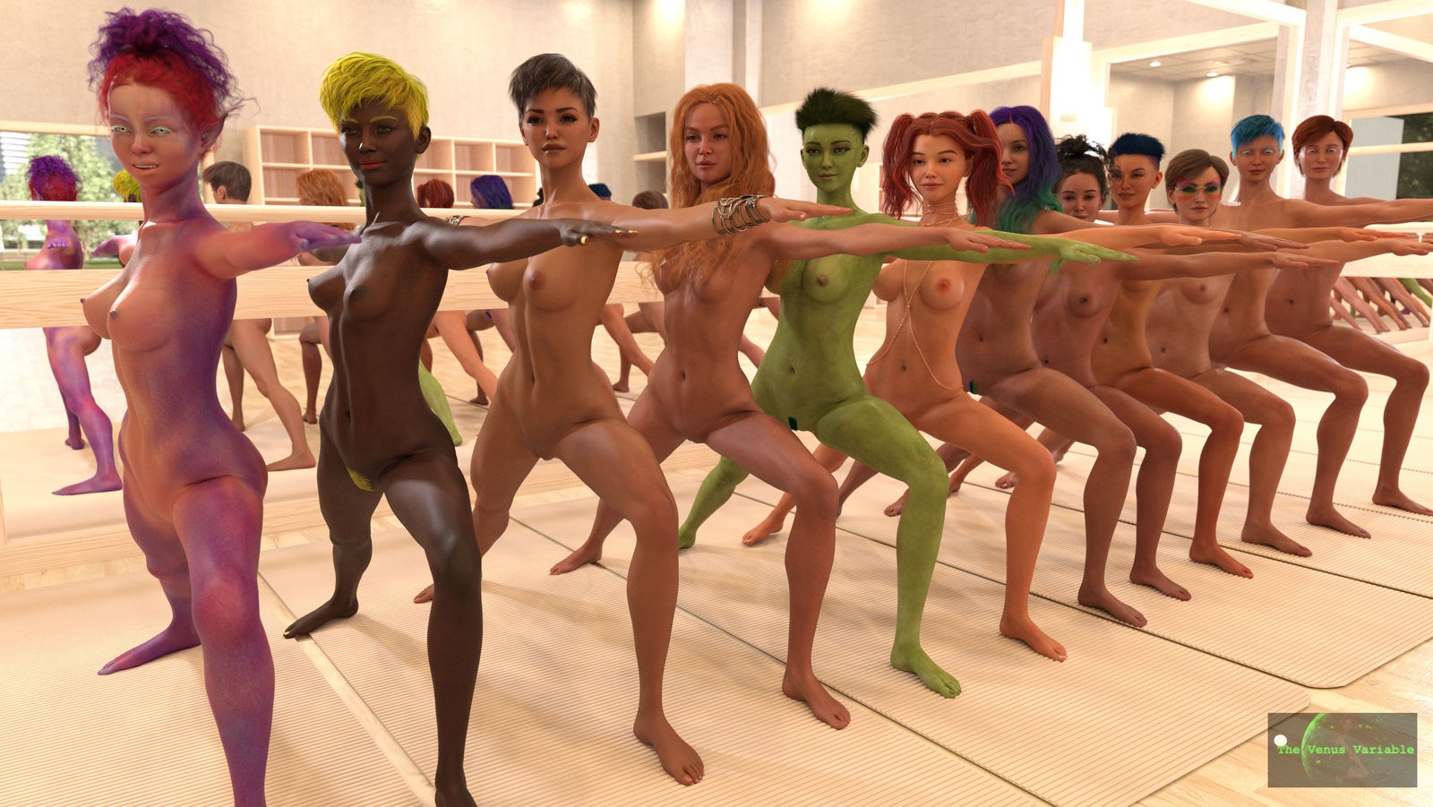 Nudegroup Nude Large Group Yoga 002 by TheVenusVariable on DeviantArt