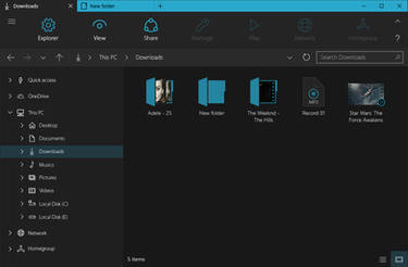 Explorer for Windows 10 Dark Redesign