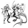 scavenger Werecat and humanoid demon