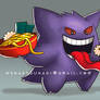 Gengar eating ramen