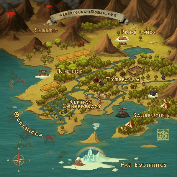 Map illustration by Wenart on DeviantArt