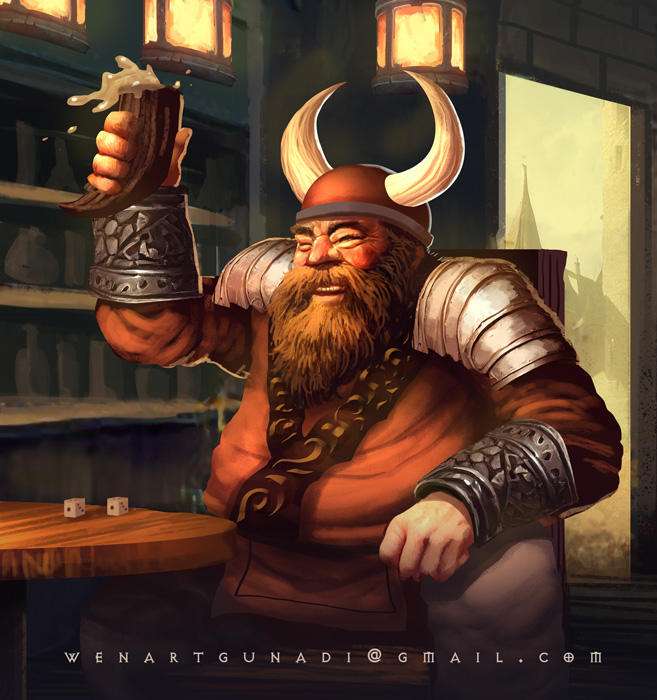 Happy Drunken Dwarf By Wenart On DeviantArt Happy drunken dwarf by wenart on deviantart