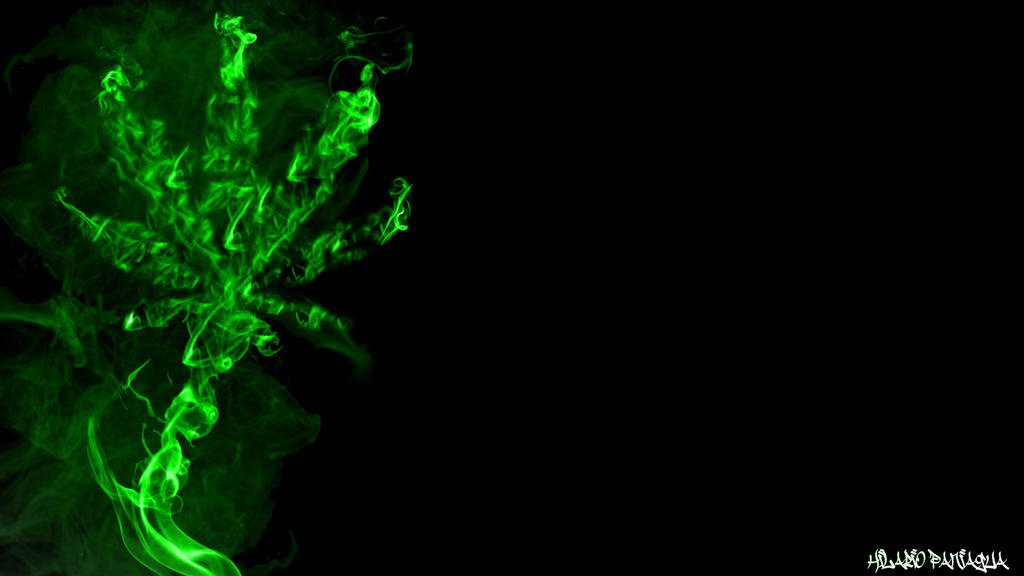 green weed leaf smoke wallpaper