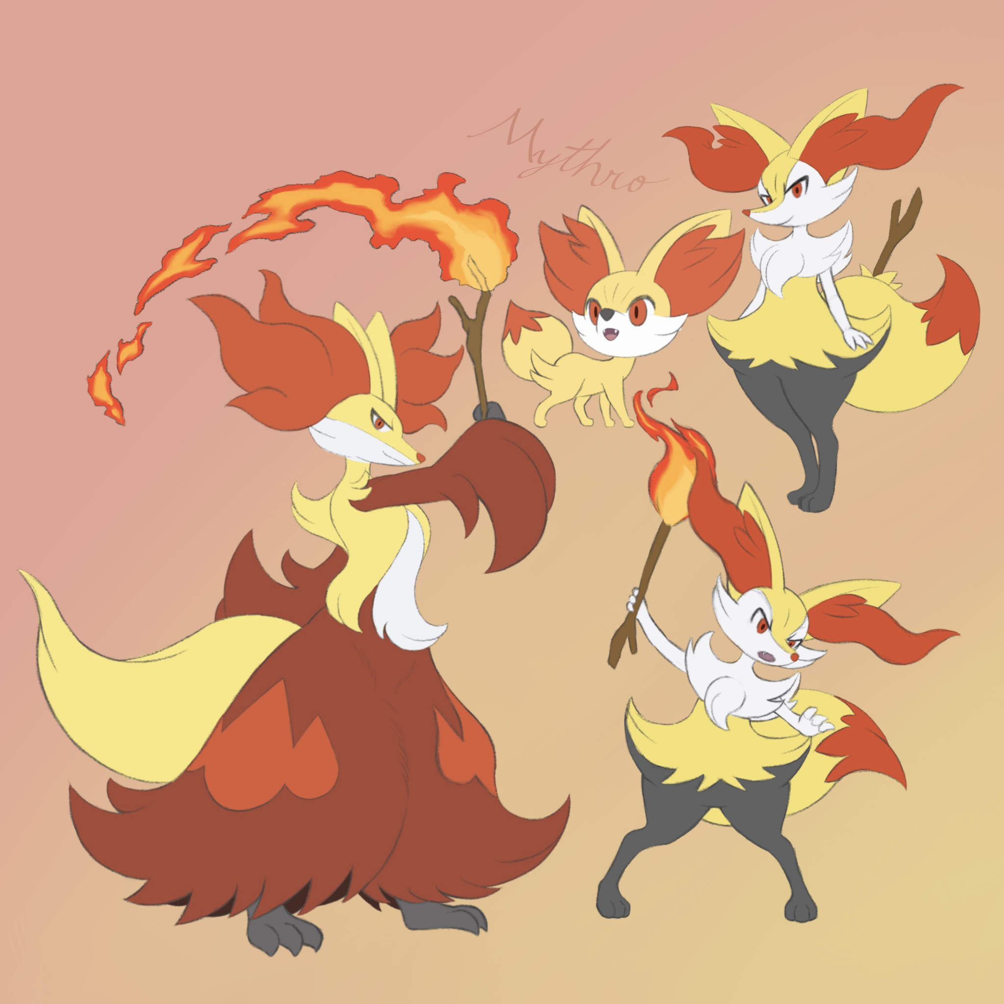 Delphox Model Animation Delphox Line by Mythro on DeviantArt