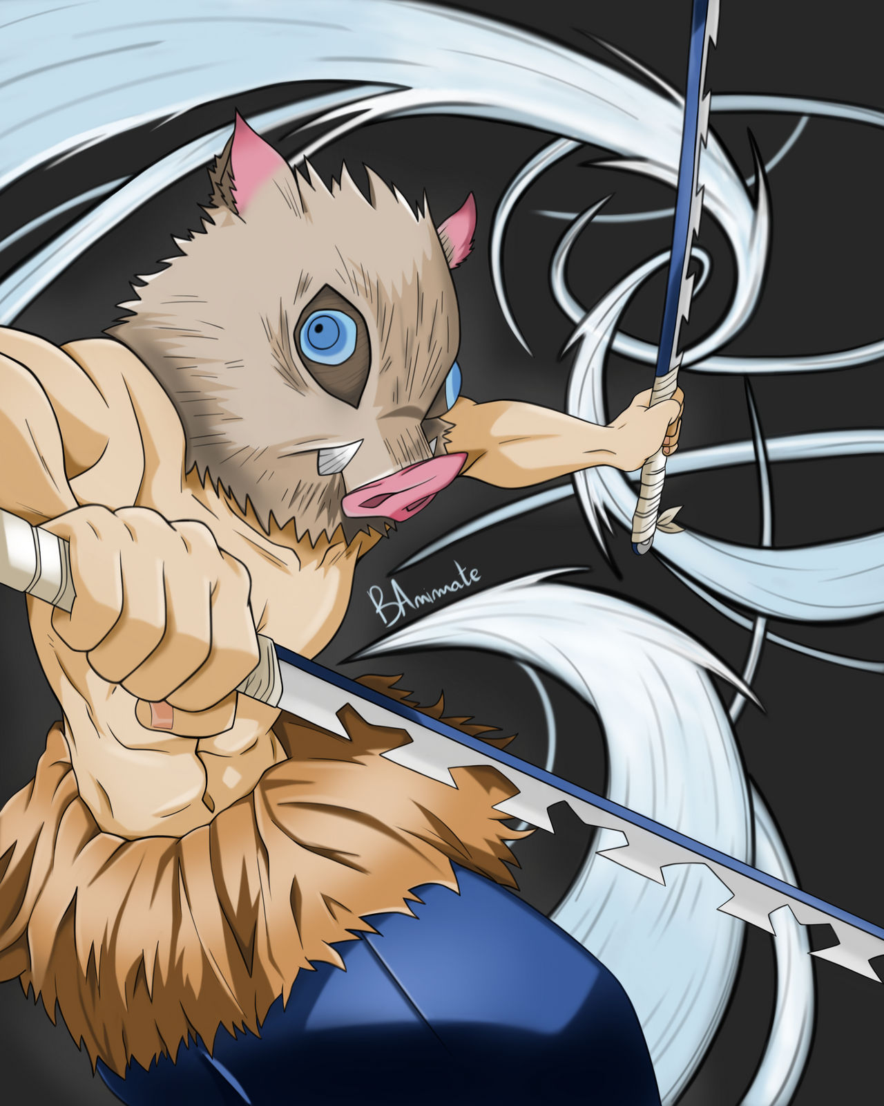 Inosuke Demonfall Inosuke Hashibira - Demon Slayer by BAnimate on DeviantArt