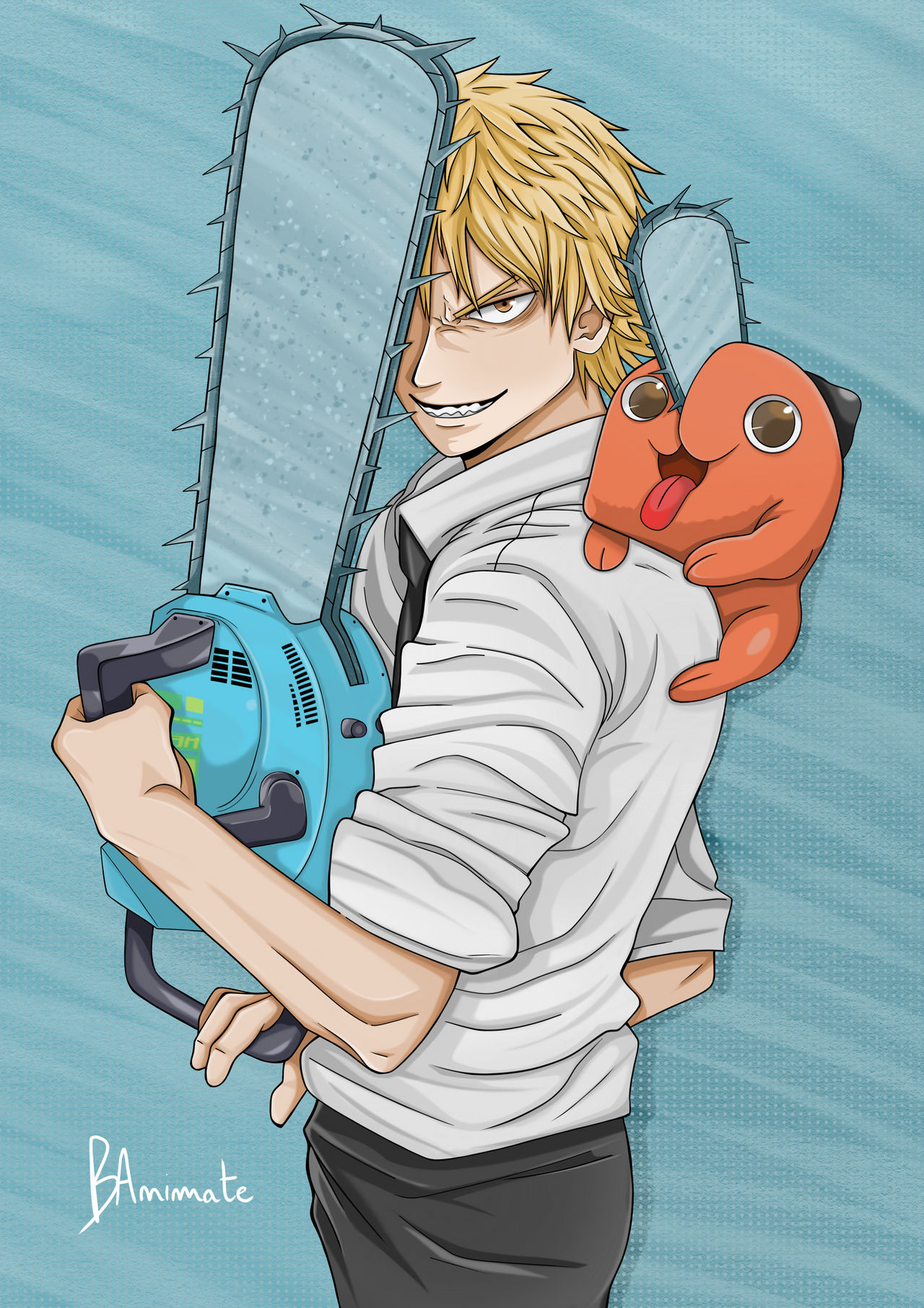 Denji And Pochita Chainsaw Man By BAnimate On DeviantArt denji-and-pochita-chainsaw-man-by-banimate-on-deviantart
